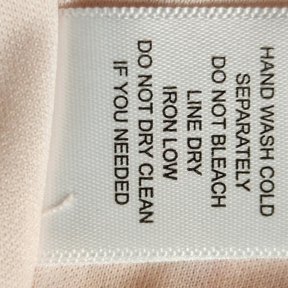 FOREVER 21 Cream & Pink Floral Ruffle V-Neck Wrap Tie Long Sleeve Dress Small - Picture 10 of 11